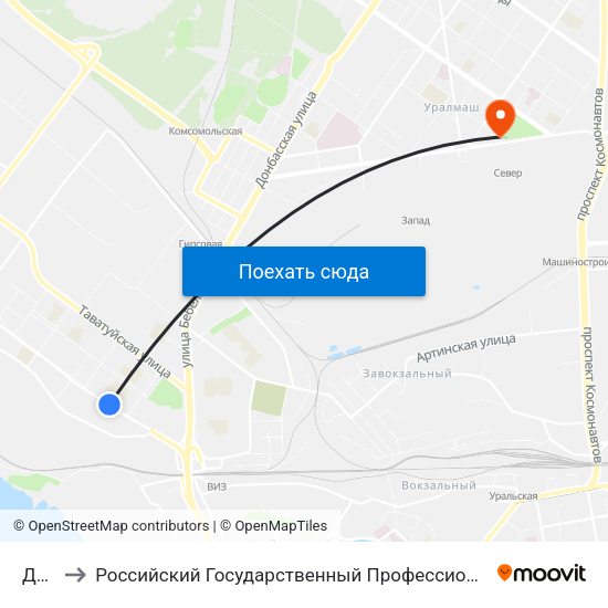 Дк Вос to Российский Государственный Профессионально-Педагогический Университет map