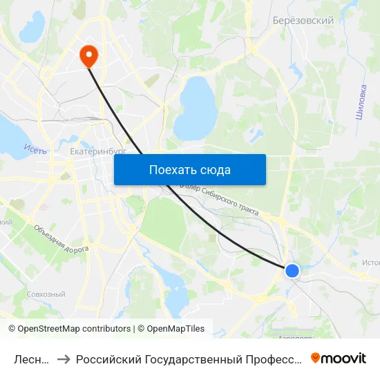 Лесничество to Российский Государственный Профессионально-Педагогический Университет map