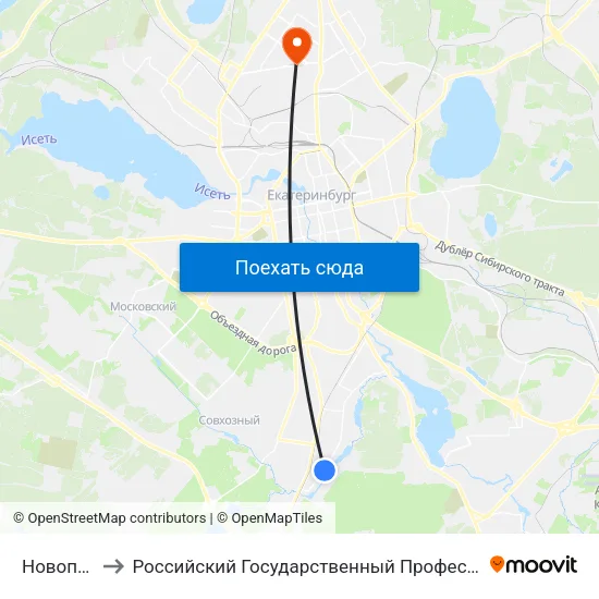 Новопашинский to Российский Государственный Профессионально-Педагогический Университет map