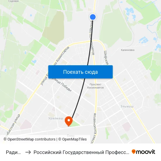 Радиостанция to Российский Государственный Профессионально-Педагогический Университет map