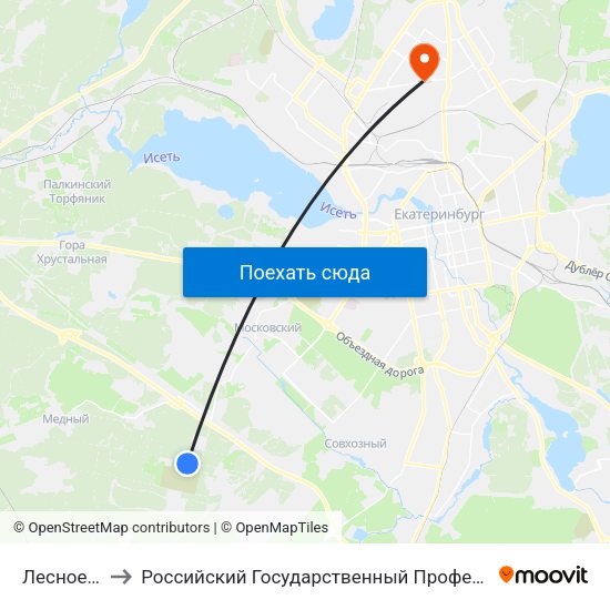 Лесное Кладбище to Российский Государственный Профессионально-Педагогический Университет map