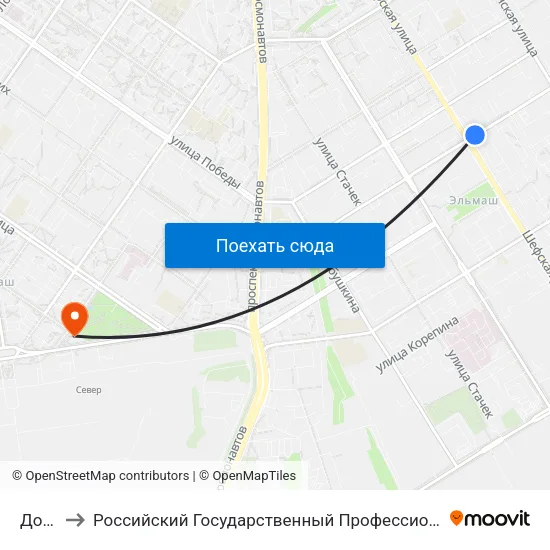 Донская to Российский Государственный Профессионально-Педагогический Университет map