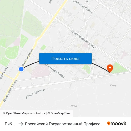 Библиотека to Российский Государственный Профессионально-Педагогический Университет map