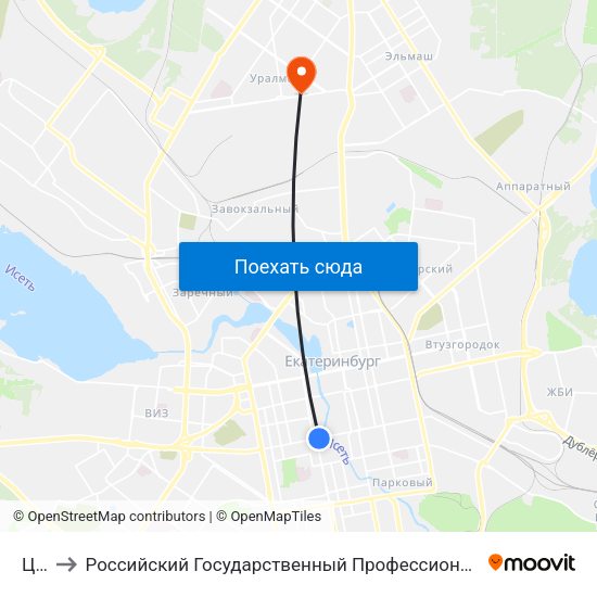 Цирк to Российский Государственный Профессионально-Педагогический Университет map