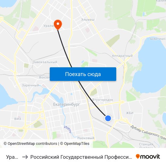Уралобувь to Российский Государственный Профессионально-Педагогический Университет map