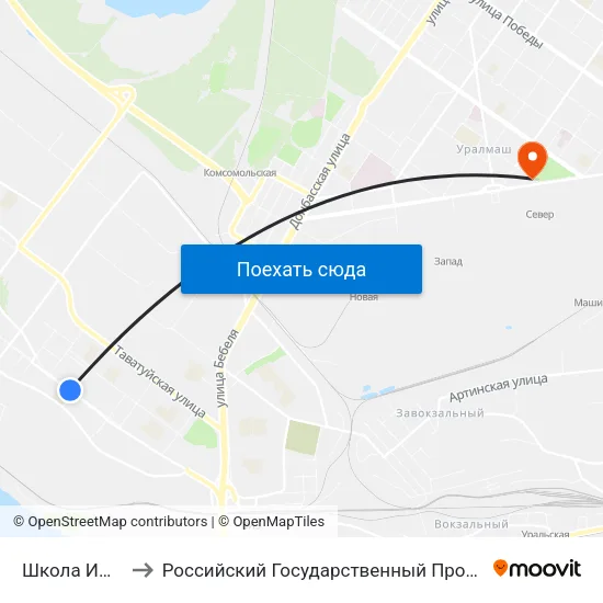 Школа Им. Рахманинова to Российский Государственный Профессионально-Педагогический Университет map