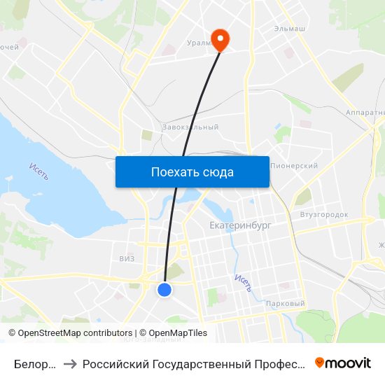 Белореченская to Российский Государственный Профессионально-Педагогический Университет map