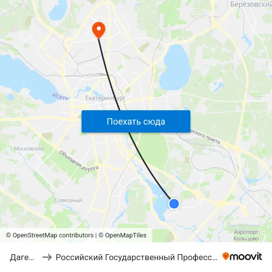 Дагестанская to Российский Государственный Профессионально-Педагогический Университет map