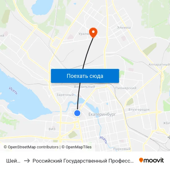 Шейнкмана to Российский Государственный Профессионально-Педагогический Университет map