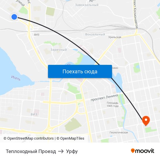 Теплоходный Проезд to Урфу map