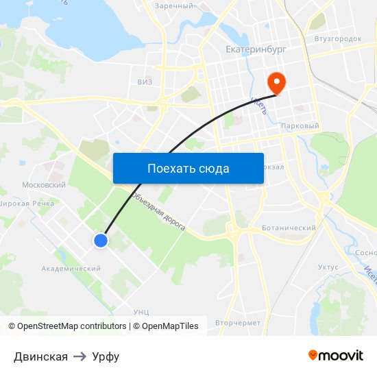 Двинская to Урфу map