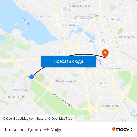 Кольцевая Дорога to Урфу map