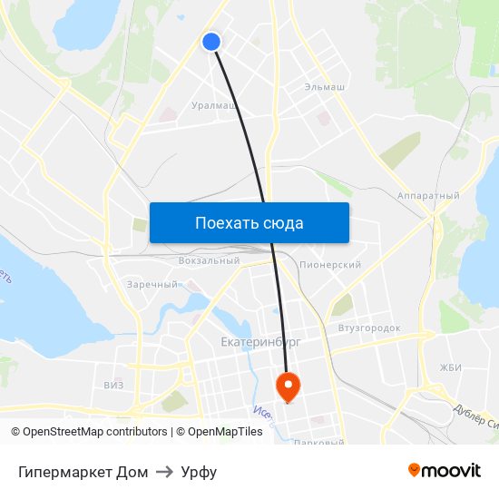 Гипермаркет Дом to Урфу map