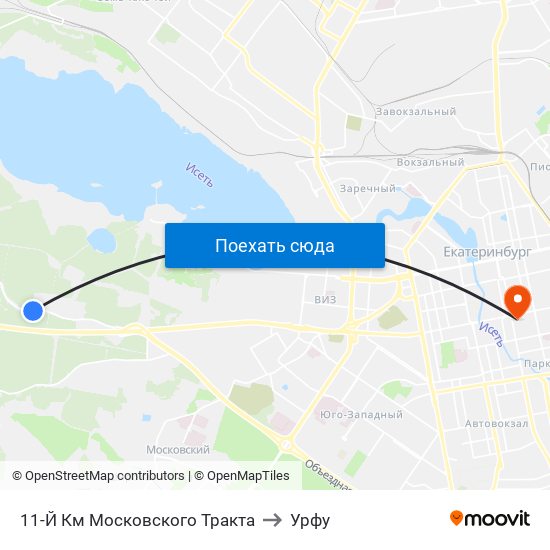 11-Й Км Московского Тракта to Урфу map