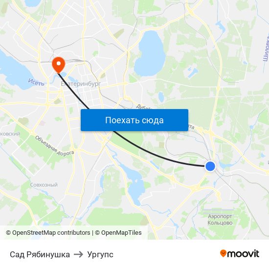 Сад Рябинушка to Ургупс map