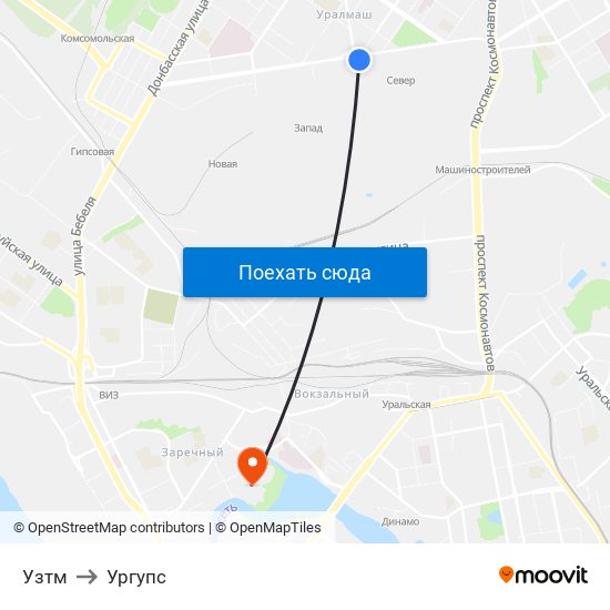 Узтм to Ургупс map