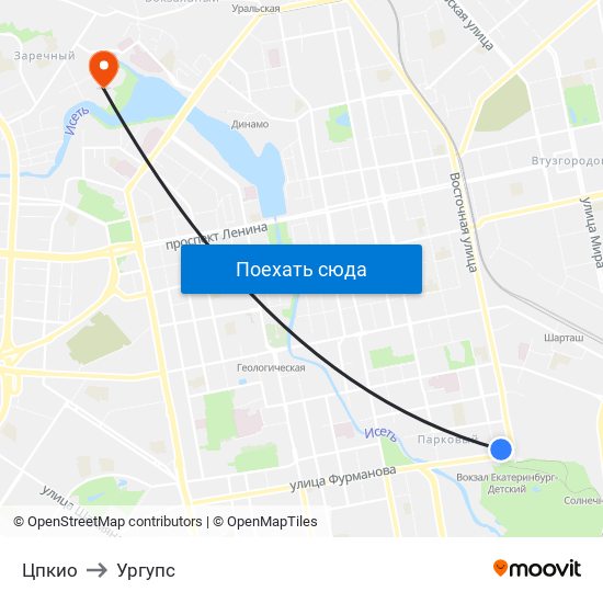 Цпкио to Ургупс map