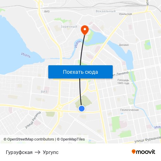 Гурзуфская to Ургупс map