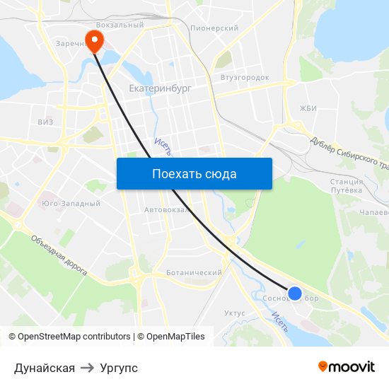 Дунайская to Ургупс map