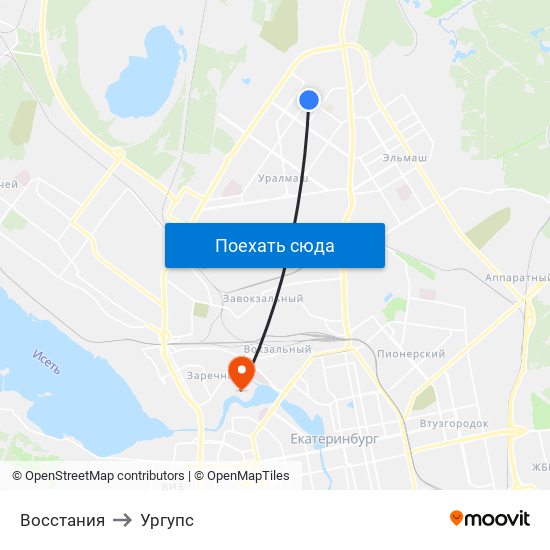 Восстания to Ургупс map