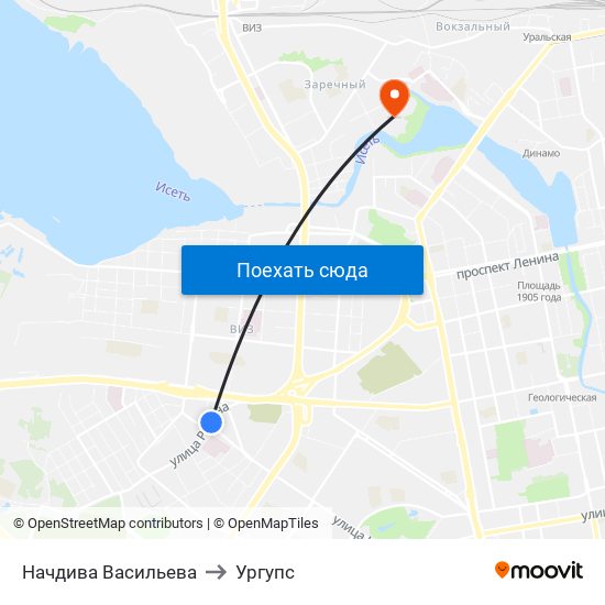 Начдива Васильева to Ургупс map