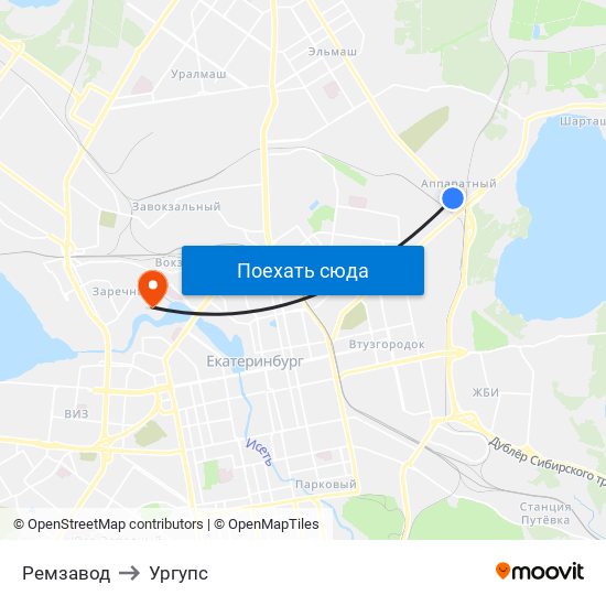 Ремзавод to Ургупс map