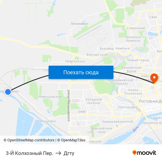 3-Й Колхозный Пер. to Дгту map