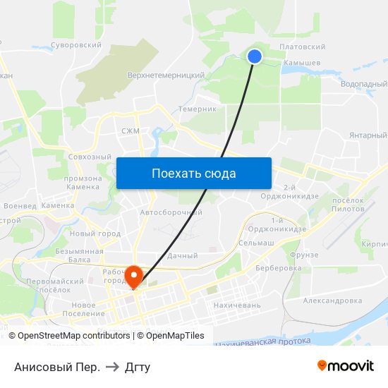 Анисовый Пер. to Дгту map