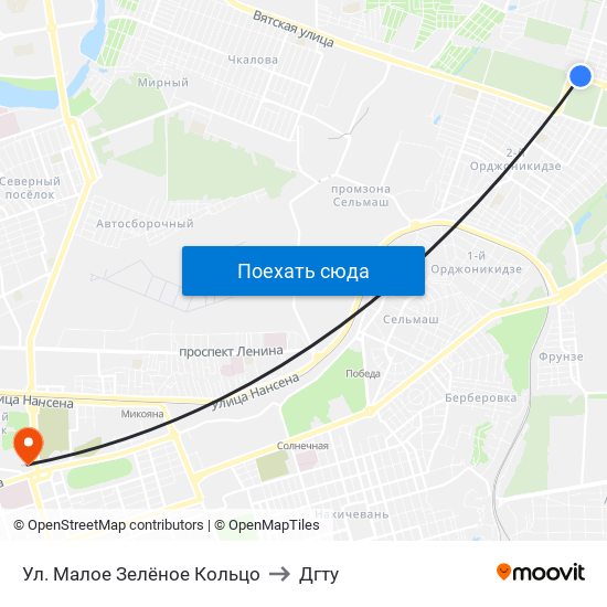 Ул. Малое Зелёное Кольцо to Дгту map