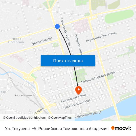 Ул. Текучева to Российская Таможенная Академия map