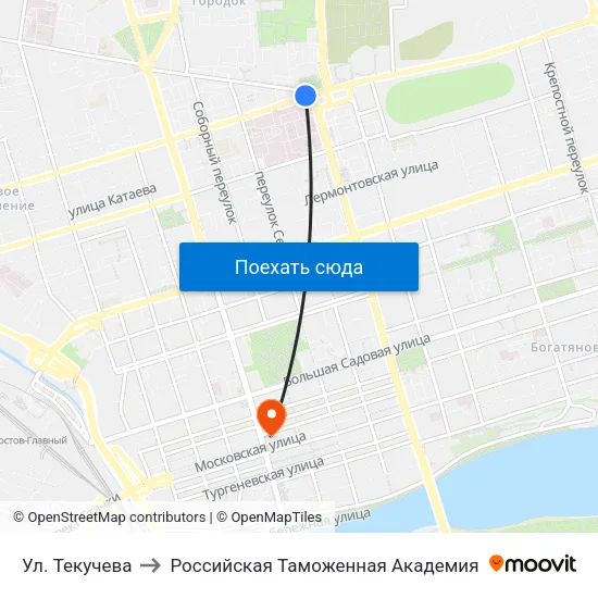 Ул. Текучева to Российская Таможенная Академия map
