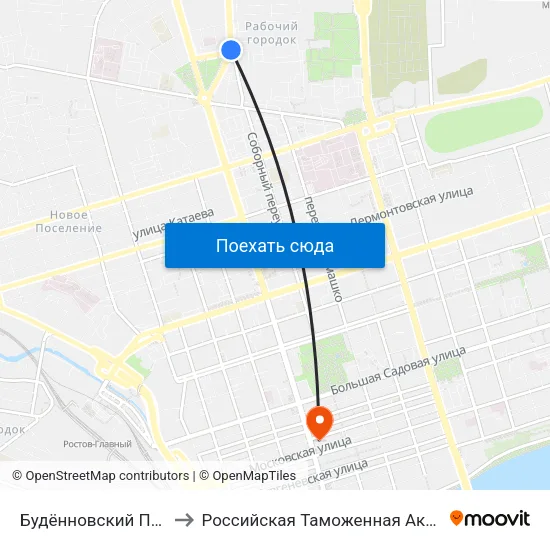 Будённовский Просп. to Российская Таможенная Академия map