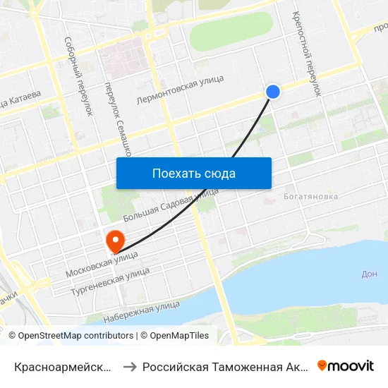 Красноармейская Ул. to Российская Таможенная Академия map
