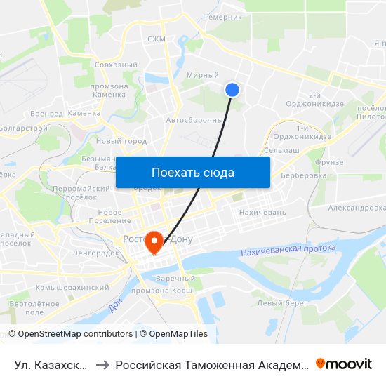 Ул. Казахская to Российская Таможенная Академия map