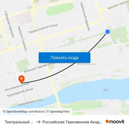 Театральный Пр. to Российская Таможенная Академия map