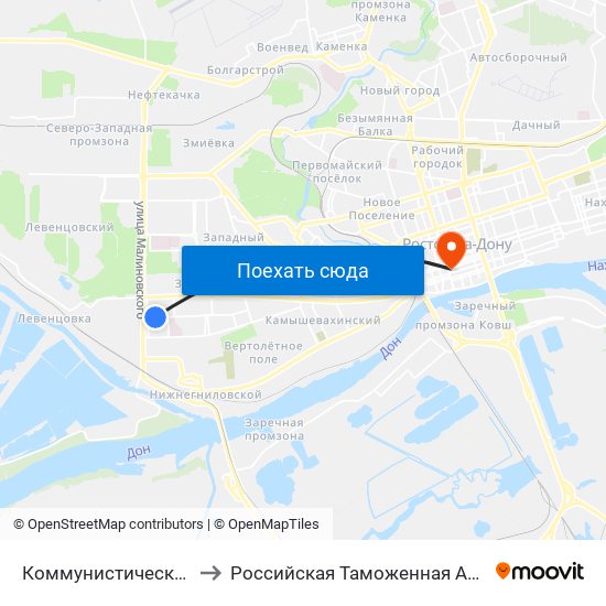 Коммунистический Пр. to Российская Таможенная Академия map