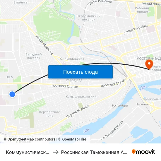 Коммунистический Пр. to Российская Таможенная Академия map