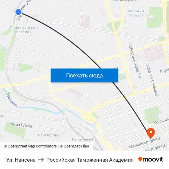 Ул. Нансена to Российская Таможенная Академия map
