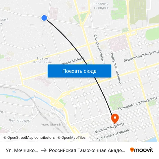 Ул. Мечникова to Российская Таможенная Академия map