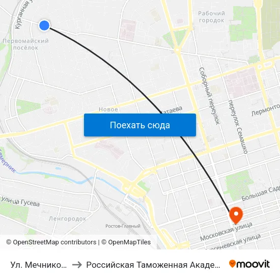 Ул. Мечникова to Российская Таможенная Академия map