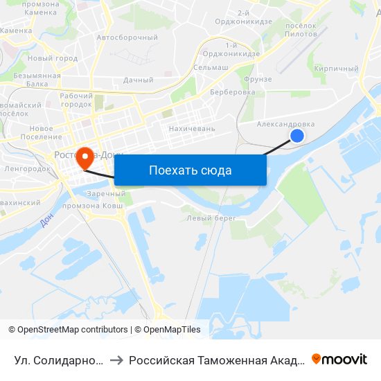 Ул. Солидарности to Российская Таможенная Академия map