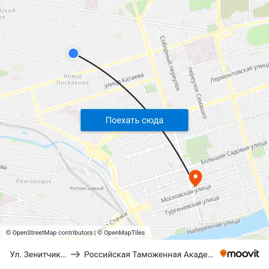 Ул. Зенитчиков to Российская Таможенная Академия map