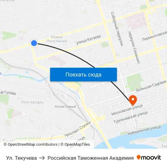 Ул. Текучева to Российская Таможенная Академия map