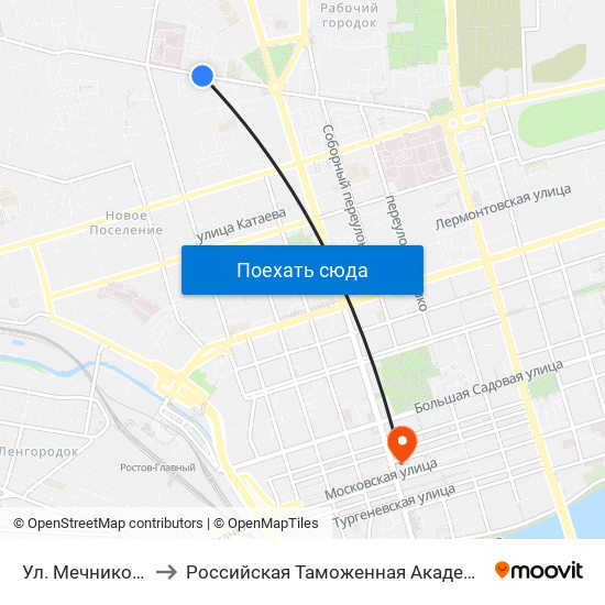 Ул. Мечникова to Российская Таможенная Академия map