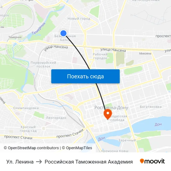 Ул. Ленина to Российская Таможенная Академия map