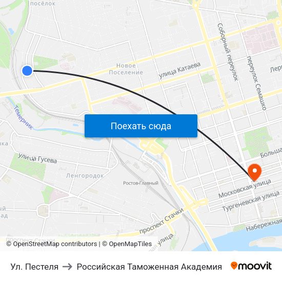 Ул. Пестеля to Российская Таможенная Академия map