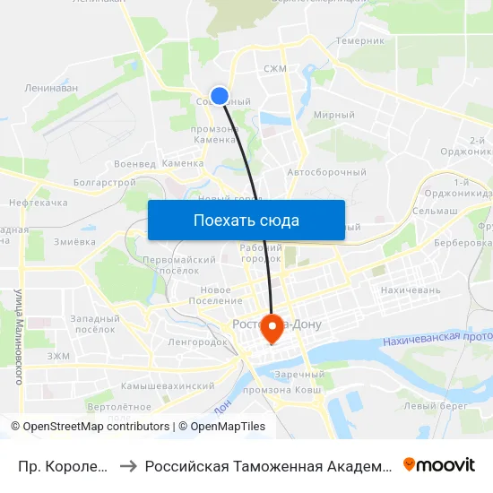 Пр. Королева to Российская Таможенная Академия map
