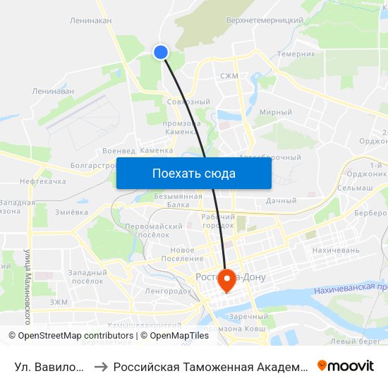 Ул. Вавилова to Российская Таможенная Академия map