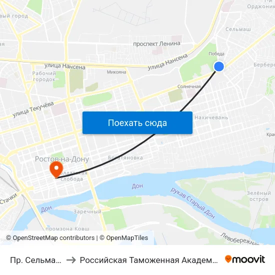 Пр. Сельмаш to Российская Таможенная Академия map