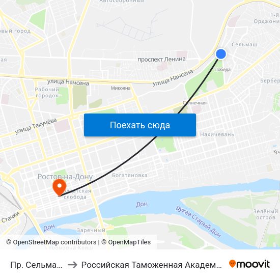 Пр. Сельмаш to Российская Таможенная Академия map